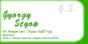 gyorgy styop business card